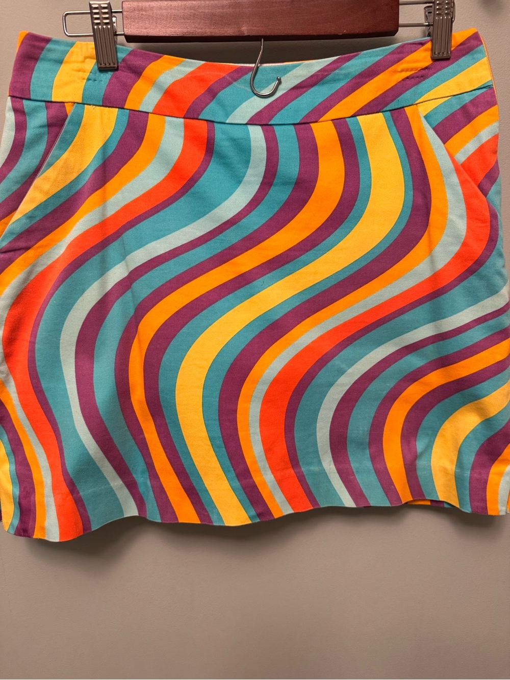 Loudmouth Multi-Color Wavy Stripe Mini Skort